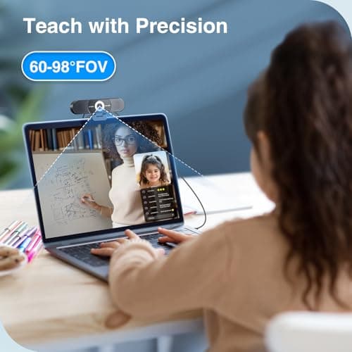 EMEET C980 PRO 3-in-1 4K Webcam with Microphone and Speaker, 60°-98° Wide Angle Webcam w/ 4 Noise Cancel Mics, 2 Speakers, Fixed Focus, Magnetic Privacy Cover, Great for Group and Personal Video Calls 8