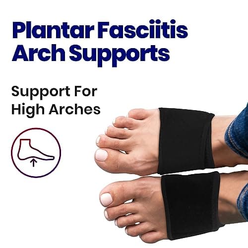 Plantar Fasciitis Arch Supports | Adjustable Compression Sleeves Foot Arch Support Brace for Heel Pain, Bone Spurs, Flat Feet, High Arches | Plantar Fasciitis Relief Bands | Fits Under Socks Women Men 7