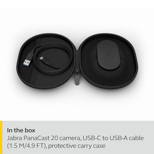 Jabra PanaCast 20 Conferencing Camera - Flexible Plug & Play Personal Video Solution Computer Webcam with AI-Powered 4K Ultra-HD, Intelligent Zoom, and Lighting Optimization - Black 9