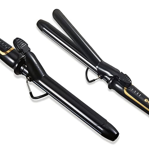 Lanvier 1 Inch Extra Long Hair Curling Iron with Ceramic Tourmaline Barrel, Professional Hair Curler up to 450°F with Dual Voltage for Worldwild Use, Hair Waving Style Tool for Girls&Women–Black 9