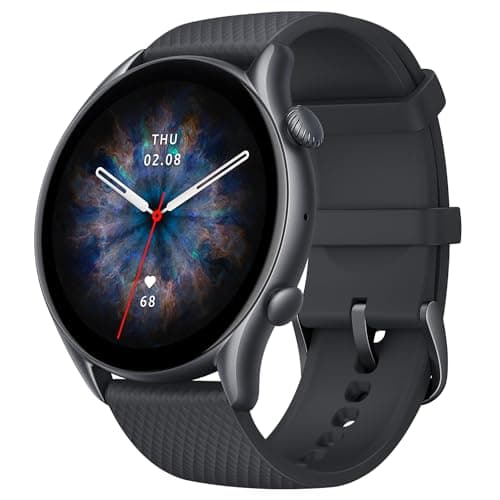 Amazfit GTR 3 Pro Smart Watch for Android iPhone with Bluetooth Call Alexa GPS WiFi, Men's Fitness Tracker 150 Sports Modes, 1.45”AMOLED Display, Blood Oxygen Heart Rate Tracking, Waterproof, Black
