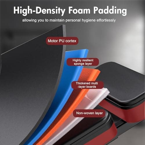 ALSO GO Adjustable Weight Bench, 770LBS Workout Benches with Leg Extension & Extended Headrest, Foldable Incline Decline Bench Press, Roman Chair, Full Body Strength Training Equipment for Home Gym 8