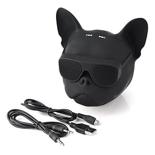 Bulldog Bluetooth Speaker, French Bulldog Head Cool Artistic Stereo Decorative Speaker, Supported USB & T Flash Card 8