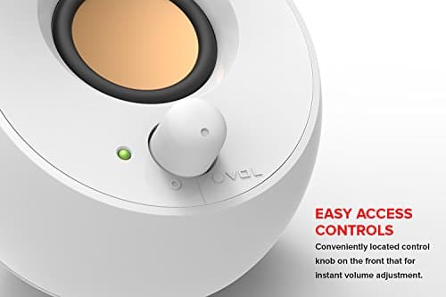 Creative Pebble 2.0 USB-Powered Desktop Speakers with Far-Field Drivers and Passive Radiators for PCs and Laptops (White) 5
