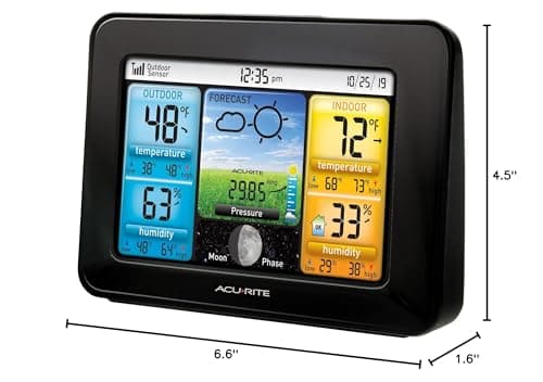 AcuRite Wireless Home Weather Station with Color Display, Indoor Outdoor Thermometer and Temperature Sensor (02077M) 9