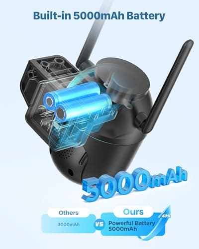 SIIOOE Security Cameras Wireless Outdoor Solar: 2K WiFi Camera for Home Security System - Battery Powered Cam IP66 Waterproof Motion Sensor - Camaras de Seguridad para Casa Inalambricas 5