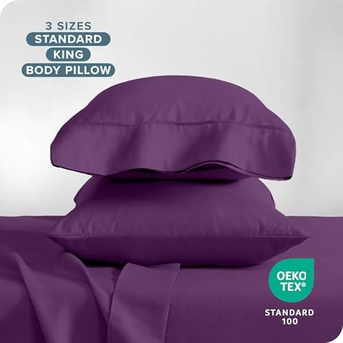 Bare Home Microfiber Pillow Cases - Standard/Queen Size Set of 2 - Cooling Pillowcases - Double Brushed - Plum Pillowcases 2 Pack - Easy Care (Standard Pillowcase Set of 2, Plum) 6