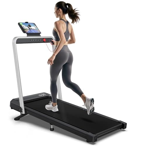 WELLFIT Walking Pad Treadmill with 10% Incline and Handle Bar, 3.0HP 320LBS Weight Capacity 2-in-1 Foldable Treadmill for Home Office, Smart App Voice Control Quiet Under Desk Walking Pad, No Assembly
