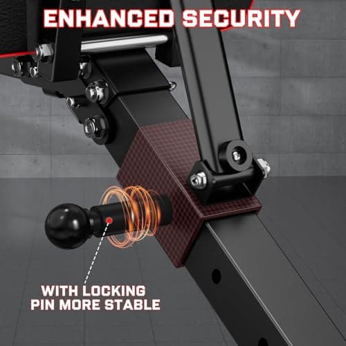 GIKPAL Adjustable Weight Bench, Foldable Workout Bench for Home Gym, Incline Decline Flat Exercise Bench Press for Full Body Strength Training w/Extended Headrest and Leg Extension (Black - New 5