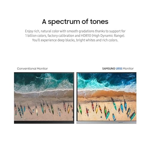 Samsung 28-Inch ViewFinity UR55 Series 4K UHD IPS Computer Monitor, HDR10, AMD FreeSync, HDMI 2.0 and DisplayPort 1.2, Bezelless Display, Eye Care, LU28R550UQNXZA, 2023 6