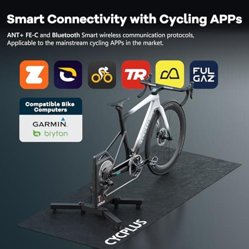 CYCPLUS T2 Smart Bike Trainer – 2200W Brushless Motor, 20% Gradient Simulator, BLE & ANT+ Dual Mode, Virtual Shifting, Triple Silent Design for Realistic Indoor Cycling(2025 Upgrade) 8