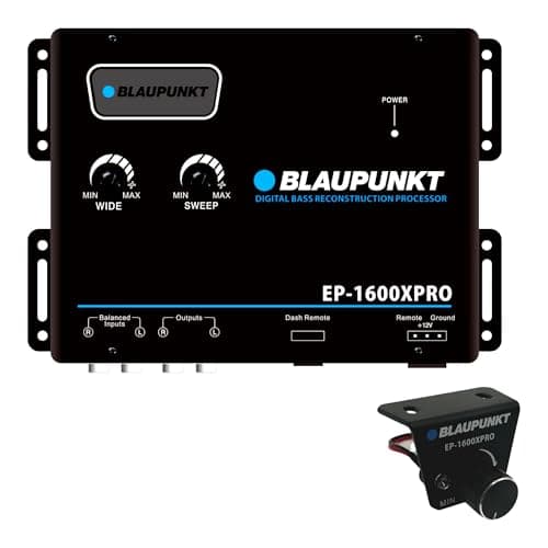 Blaupunkt EP-1600XPRO Digital Bass Enhancer Processor - Digital Sound Restoration, Maximizer & Reproducer - Car Audio Booster - Black