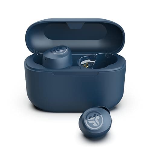 JLab Go Air Pop+ True Wireless Earbuds, in Ear Headphones, Bluetooth Earphones, 35H Playtime Ear Buds, Bluetooth Earbuds with Microphone, USB-C Charging Case, Dual Connect, EQ3 Sound, Navy Blue