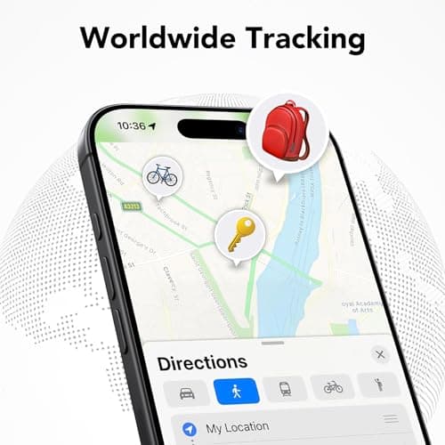 Air Tracker Tags-4 Pack, Bluetooth Tracker Works with Apple Find My APP (iOS Only), Keys Finder and Item Locator for Luggage, Backpack, Suitcases, Replaceable Battery, IP67 Waterproof Tracking Tag 5