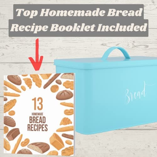 Bread Box for Kitchen Countertop, Breadbox, Metal Bread Boxes for Kitchen Counter, Extra Large Bread Box, Teal Farmhouse Bread Box, Bread Holder for Kitchen Counter, Turquoise 6