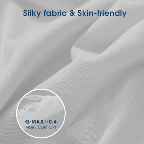 Cooling Comforter Twin/Twin XL Size Cool-Touch Design on Both Sides Soft Breathable Lightweight Blanket for Night Sweats Hot Sleeper (Gray 68" x90” 5