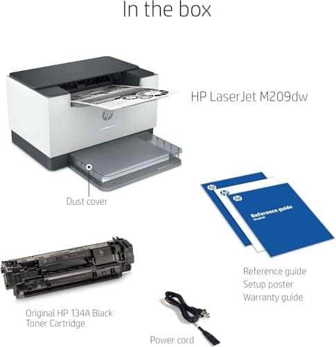 HP Laserjet M209dw Wireless Black & White Laser Printer, Single-Function, Print, Best for Home Office (Renewed) 3