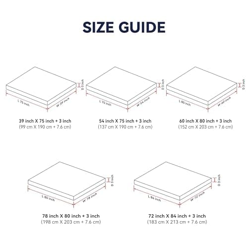 LeWinBedding 3 Inch White Goose Feather Mattress Topper,California King Size Feather Bed Topper,Mattress Cover with Straps,Ultra Soft Pillowtop,100% Cotton Fabric(72”x84”) 7