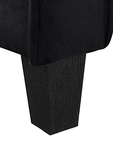 Studio Living Harrington 80.3" Sofa, Transitional Modern, Pocket Coil Comfort, Easy Assembly, Microfiber Fabric, Black 8