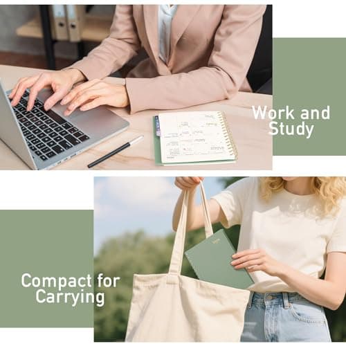 RETTACY 2026 Planner, Weekly and Monthly, Medium Size (5.7" x 8.3"), Jan - Dec 2026, Agenda, Calendar, 12 Month Tabs, Flexible Plastic Cover, 100 GSM Thick Paper, Spiral-bound (Light Green) 9