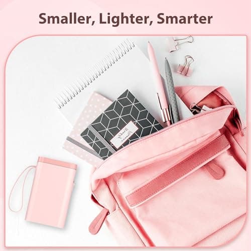 TYPONOS P21 Label Maker Machine with Tape, Label Printer Thermal Mini Label Makers with Built-in Cutter and Multiple Templates, Portable Printers for School, Office and Home Use (Pink) 8