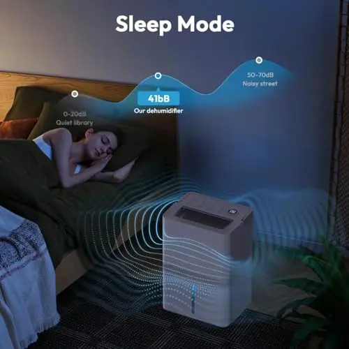 HUMILABS 75 Pint Dehumidifier for Basement, 4500 Sq. Ft Smart Home Dehumidifier with Drain Hose and 180 OZ Large Water Tank,24H Timer, Auto Defrost Function,Low Noise,Energy Saving 5