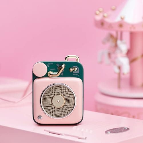 Muzen Mini Bluetooth Speaker, Button Small Cute Portable Metal Retro Wireless Speaker with Loud Volume Great Sound and Portable Lanyard & Gift Bag for Office Classic Vintage Decor 8