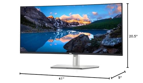 Dell U3821DW UltraSharp Curved USB-C Hub Monitor - 37.52-inch WQHD (3840 x 1600) 60Hz 2300R Curvature Display, 8ms Response time, USB-C/DP/HDMI/RJ-45, Height/Slant/Tilt/Swivel Adjustability - Silver 14