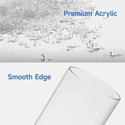 DreamShore Acrylic Pen Holder, 2 Pack Desktop Pencil Cup Stationery Organizer for Office Desk Accessory, Round Makeup Brush Srotage for Home, Cutlery Storage Organizer (Clear, 2 Pack) 6