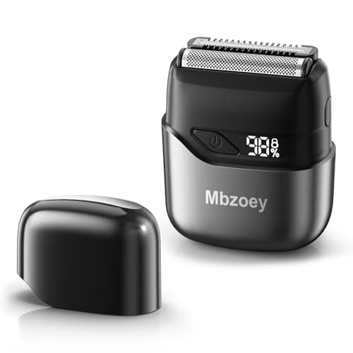 Foil Shavers for Men, Mini Razor, Compact Face Shaver, IPX7 Waterproof Wet Dry, Bright Grey