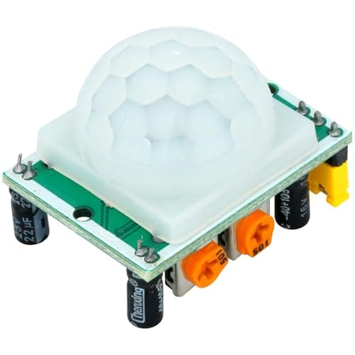 WWZMDiB 5 Pcs PIR Sensor Compatible with HC-SR501 PIR Motion Module for Arduino Raspberry Pi STM32 (Comes with 2 Dedicated Cases) 5