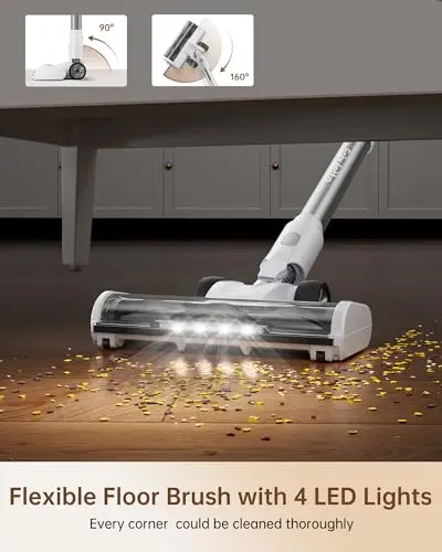 FABULETTA 23Ft Corded Stick Vacuum, 600W Power Stick Vacuum with Telescopic Alloy Tube, 6 in 1 Ultra- Light Corded Vacuums Cleaner Converts to a Hand Vacuums, Great for Pet Hair & Hard Floor 7