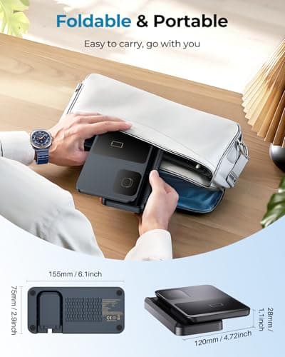 EGV Wireless Charger for Samsung – 3 in 1 Wireless Charging Station for Galaxy S26 Ultra S25 S24, Z Fold Flip 7/6, Detachable Watch Charger for Galaxy Ultra 8/7/6, Foldable, Fast Charging, No Adapter 7