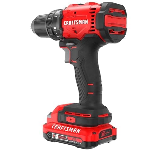 CRAFTSMAN V20 1/2 in Cordless Drill Set With 2.0 Ah Battery, Charger and Double Ended Bit, LED Light, Long Runtime, Ergonomic Power Drill Driver (CMCD702D1) 5