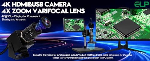 ELP 4K HDMI USB Camera - 2.8-12mm 4X Zoom Webcam With Manual Adjustment for Computer, TV, Projector, Monitor 7
