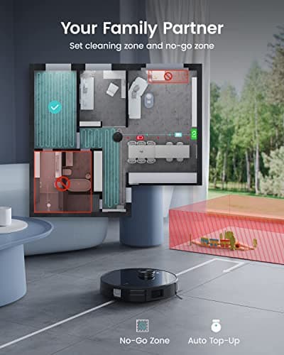 Lefant Robot Vacuum and Mop, LiDAR Navigation, 3200Pa Suction Robotic Vacuum Cleaner, Up to 150Mins, Real-time Map, No-go Zones, Compatible with Alexa/App, Ideal for Hard Floor and Pet Hair 7