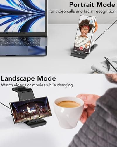 3 in 1 Wireless Charging Station for Samsung Wireless Charger for Galaxy Watch 8/7/6/5/Pro, Galaxy S25/Edge/Ultra/S25+/S24/S23/Note 20/10/Z Flip 7/6 Fold 7/6 Galaxy Buds 3/2/Pro/Live Multiple Devices 7