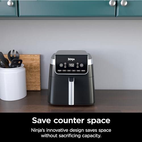 Ninja | Air Fryer | 6.5 QT Pro XL Capacity fits 9lbs of Wings | 6-in-1 Max Crisp, Air Fry, Roast, Bake, Reheat & Dehydrate | Nonstick Basket, Crisper Plate & Recipe Guide | Grey | AF181 7