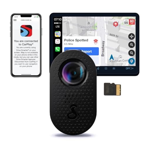Cobra Discreet Dash Cam (SC120) - QHD 1440P Video Resolution, Built-in WiFi, Night Vision, Continuous Recording, Compact Design, 16 GB SD Card Included