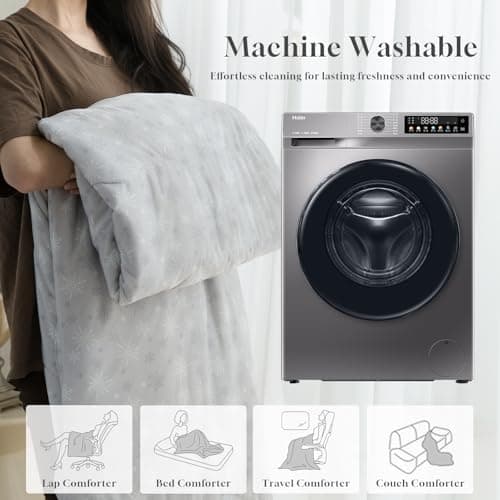 OIGAE Cooling Comforter, Japanese Q-Max 0.45 Double Sided Cooling Blankets for Hot Sleepers & Night Sweats, Lightweight Breathable Summer Blanket for Bed, Travel, Camping, Grey, Twin 60" x 80" 6