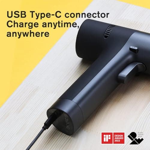 HOTO Cordless Brushless Drill 12V, LED Display Screen, 30 Precision Gears, 2 Working Modes, 2000mAh Battery, 266 In-lbs (30N·m) Torque, 3/8 Inch Keyless Chuck, 1400RPM, 10 x Bits, 8 x Drill Bits 8