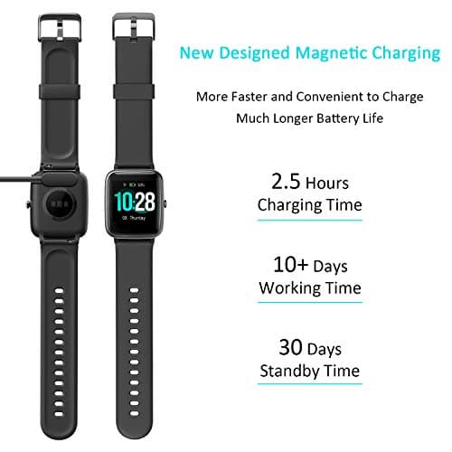 Fitpolo Fitness Tracker with Heart Rate Monitor, Smart Watch 1.8 inches Color Touch Screen IP68 Waterproof Step Calorie Counter Sleep Monitoring Pedometer Watches Activity Tracker for Women Men 7