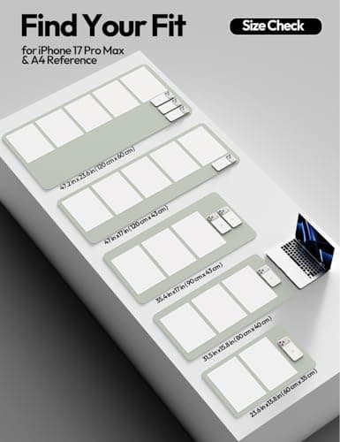 YSAGi Leather Desk Protector, Office Mat, Large Mouse Mat, Non-Slip PU Leather Blotter, Laptop Pad, Waterproof Writing Pad for Office and Home (Grayish Green, 23.6" x 13.8") 5