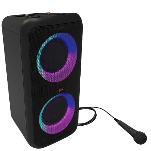 Klipsch Gig XXL, Black - Portable Wireless Bluetooth Speaker - Multiple Color Modes - Bass Boost - Two 6.5" Woofers & Two 2" Tweeters - 8-Hour Playtime