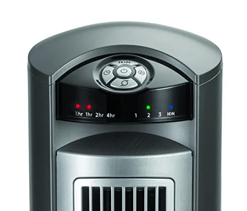 Lasko Portable Electric 42" Oscillating Tower Fan with Fresh Air Ionizer, Timer and Remote Control for Indoor, Bedroom and Home Office Use, Silver 2551 9