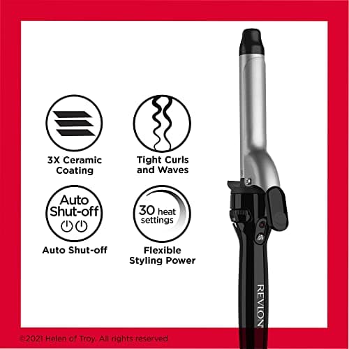 Revlon Perfect Heat Triple Ceramic Curling Iron | For Silky Smooth Medium Curls (1 in) 5