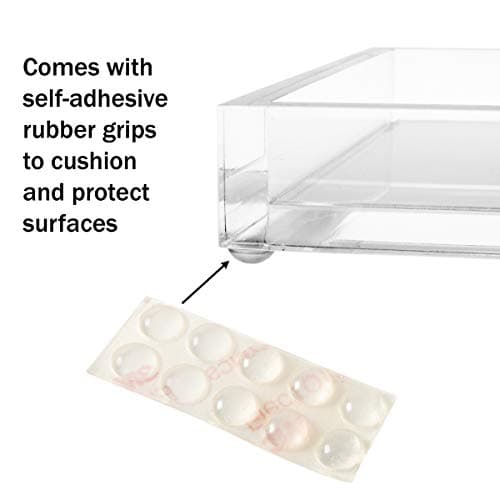 Acrylic Tray Organizer - Clear Minimalist Catchall Holder for Bedside, Bathroom, and Office Storage - Aesthetically Pleasing Room Decor by Lavish Home 5