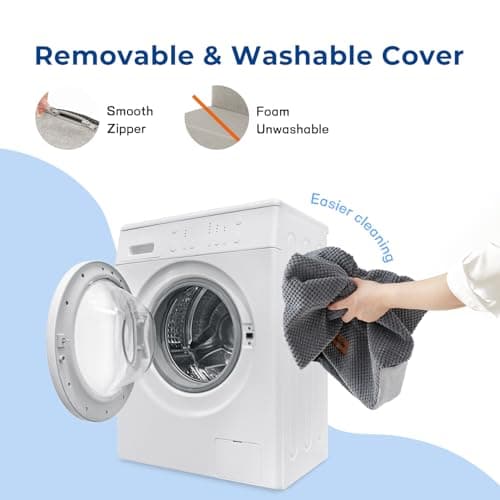 ZOMISIA Pet Stairs for Small Dogs 15.7" H - Dog Stairs for Couch and Bed, 35D Foam Dog Steps Ramp with Non-Slip Bottom Grey, 3 Steps 6