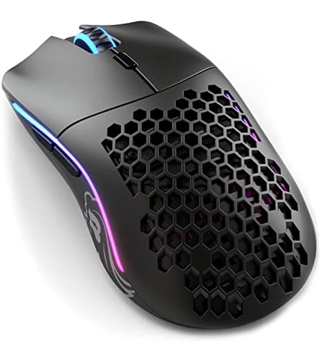 Glorious Gaming Model O Wireless Gaming Mouse - Superlight, 69g Honeycomb Design, RGB, Ambidextrous, Lag Free 2.4GHz Wireless, Up to 71 Hours Battery - Matte Black (Renewed)