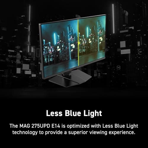 msi MAG 275UPD E14 27-inch 3840 x 2160 (UHD) Gaming Monitor, 288Hz, Adaptive-Sync, HDMI, DisplayPort, VESA Mountable, Tilt, Height Adjustable, Speaker, 1ms, Black 6